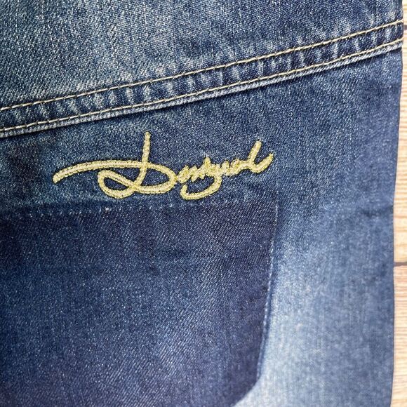 Desigual Asymmetrical Upcycled Denim Mini Skirt Size 38/US Sz 6 - Picture 3 of 9